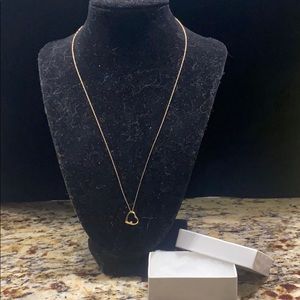 Genuine tiny 14k yellow gold heart necklace
